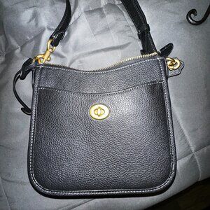 Coach Black Pebbled Leather Crossbody